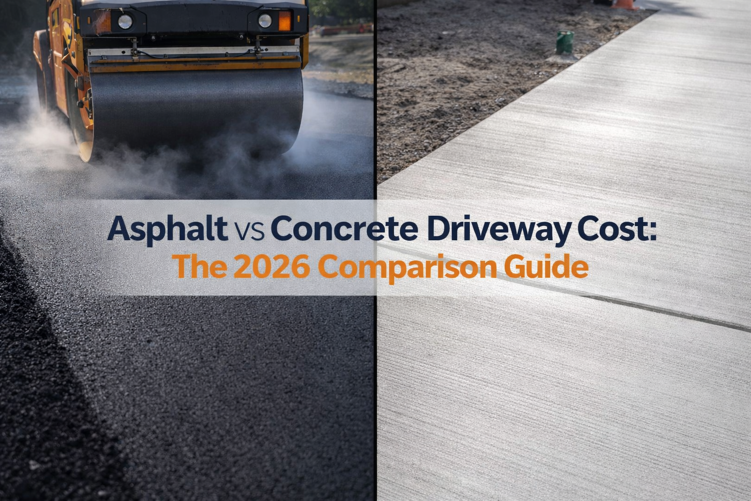 Asphalt vs Concrete Driveway Cost Comparison 2026