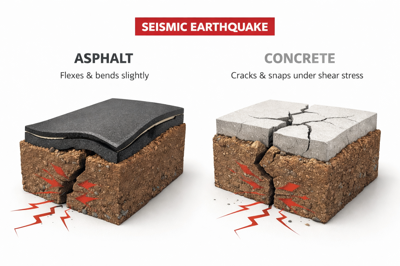 Freshly paved asphalt driveway at a modern California coastal home